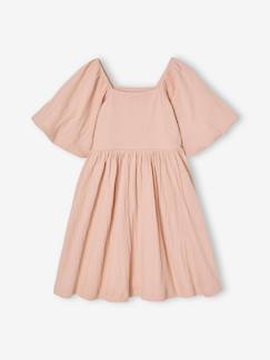 Vestido de ceremonia para niña con smocks y tejido con relieve