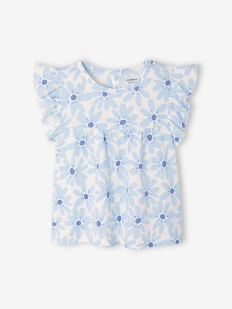Bebé-Camisetas-Camisetas-Camiseta de bebé con mangas con volantes