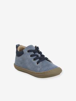 Calzado-Calzado bebé (17-26)-Primeros pasos (17-23)-Botines de piel blanda con cordones para bebé primeros pasos