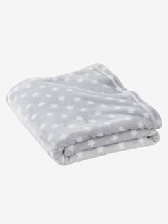 Textil Hogar y Decoración-Ropa de cama niños-Mantas, edredones-Manta infantil de microfibra estampada de estrellas