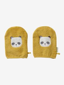 Textil Hogar y Decoración-Ropa de baño-Capas de baño-Lote de 2 manoplas de baño Panda