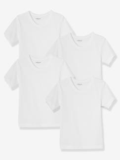 Niño-Ropa interior-Camisetas de interior-Lote de 4 camisetas de manga corta niño