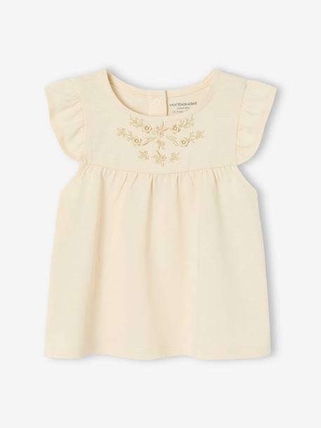 Bebé-Camisetas-Camisetas-Camiseta bordada para bebé