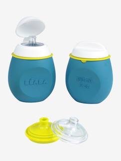 Puericultura-Comida-Robots de cocina y acessorios-Lote de cantimploras para compotas BEABA Babysqueez' 2 en 1 + Squeez'portion