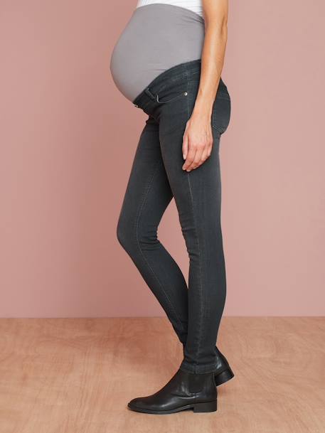 Vaqueros slim stretch para embarazo con entrepierna 78 cm Denim gris+Denim negro 