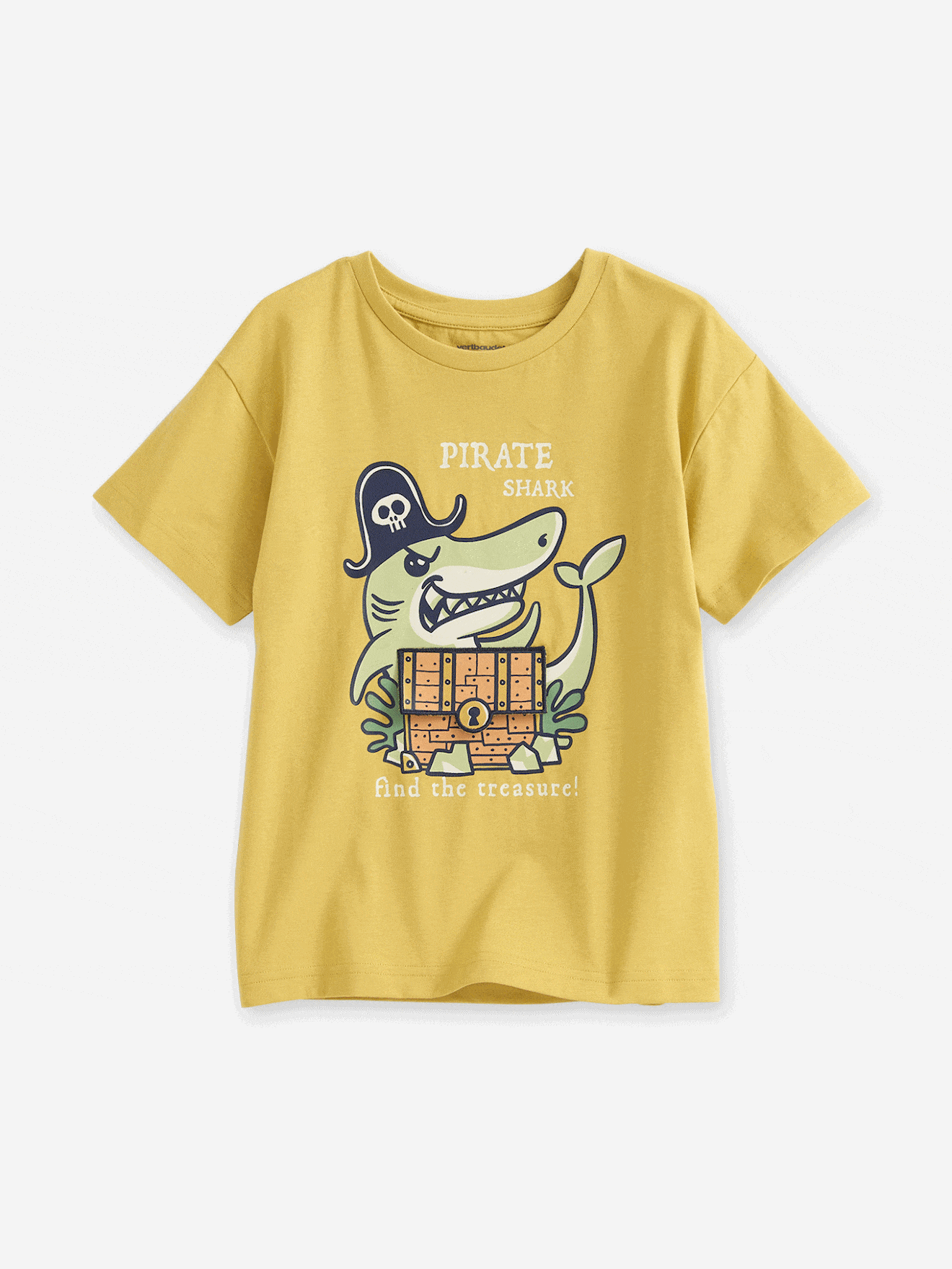Camiseta de animación divertida para niño ocre Vertbaudet