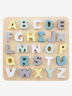 Ecorresponsables-Juguetes-Puzzle con letras para encajar, de madera