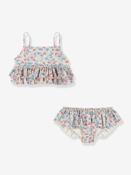 Bebé-Bañadores y accesorios de playa-Bañador bikini con volantes Manuca KONGES SLOJD