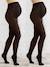 Pack de 2 panties opacos de embarazo Marron grisaceo + negro+Negro oscuro bicolor/multicolo 
