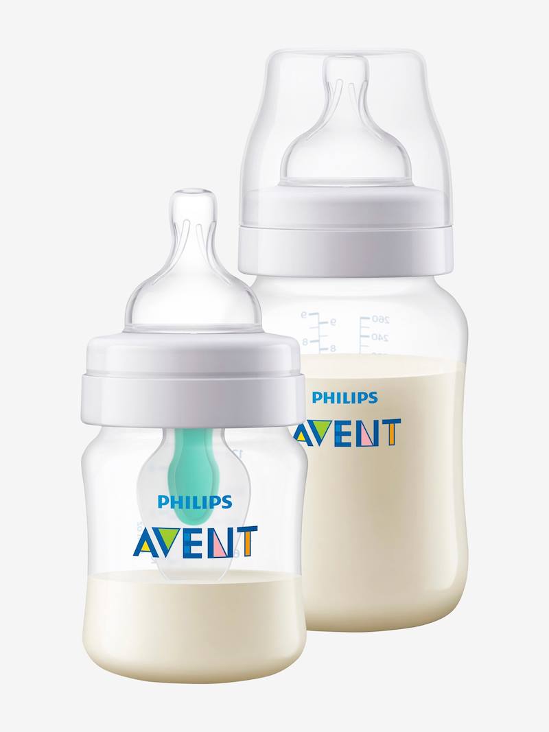 Lote de 2 biberones (125 y 260 ml) Philips AVENT Anticólico con válvula AirFree no color Lote de 2 biberones (125 y 260 ml) Philips AVENT Anticólico con válvula AirFree no color