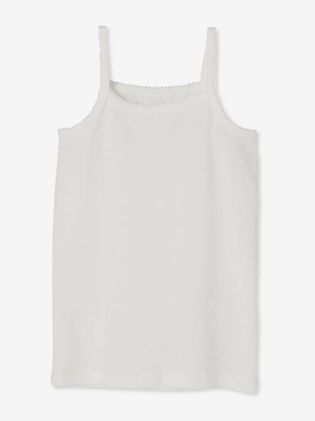 Pack de 4 camisetas de tirantes niña Blanco 