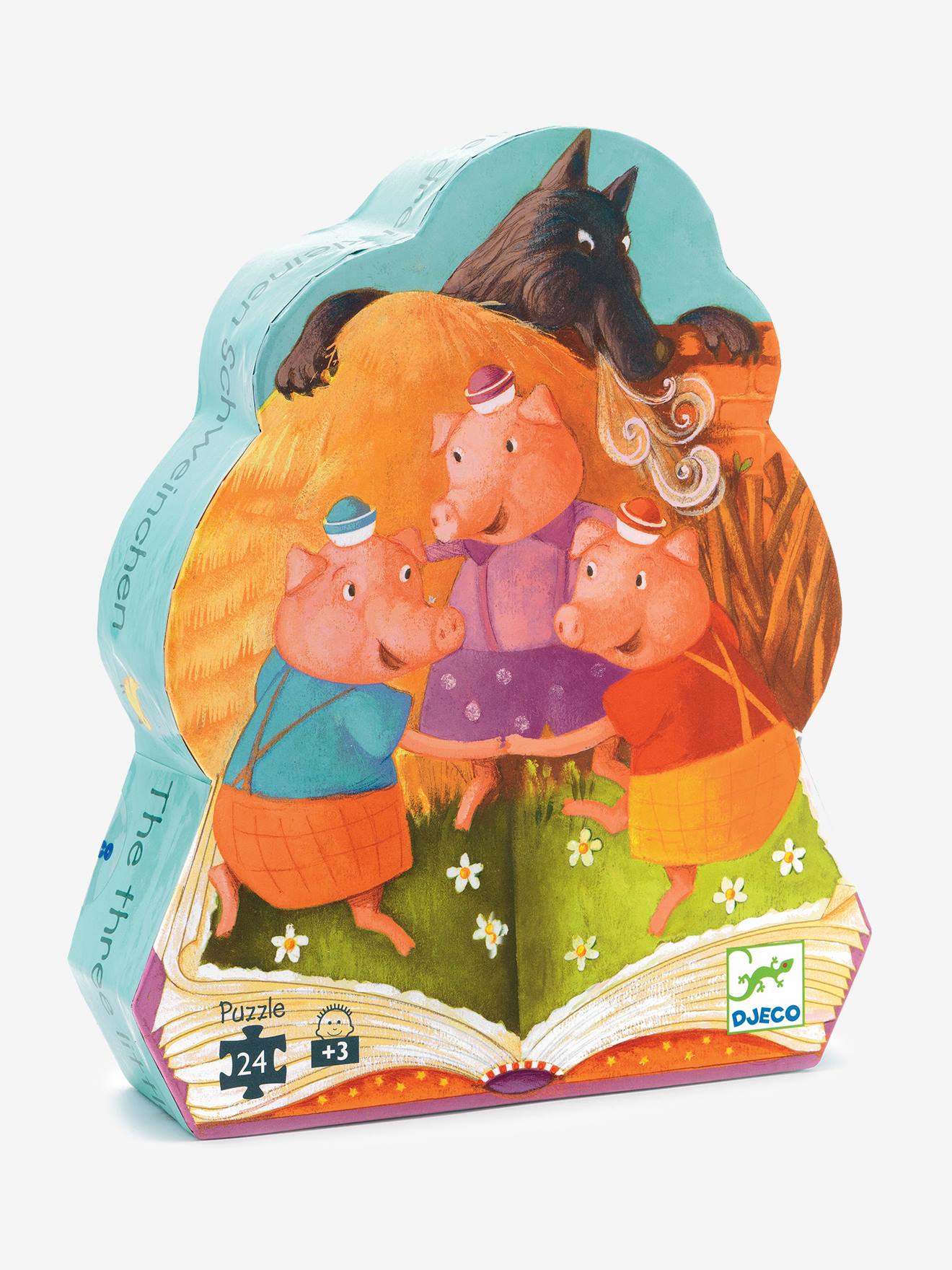puzzle de 2 piezas cuento 3 cerditos