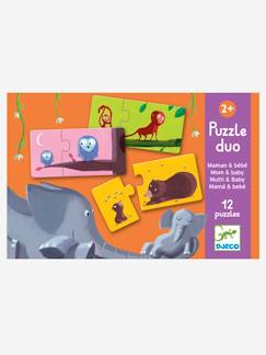 Juguetes-Juegos educativos- Formas, colores y asociaciones-Puzzle dúo Mamá y Bebé DJECO