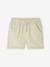 Bermudas de algodón/lino para niño beige jaspeado+verde agua 