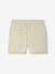Bermudas de algodón/lino para niño beige jaspeado+verde agua 