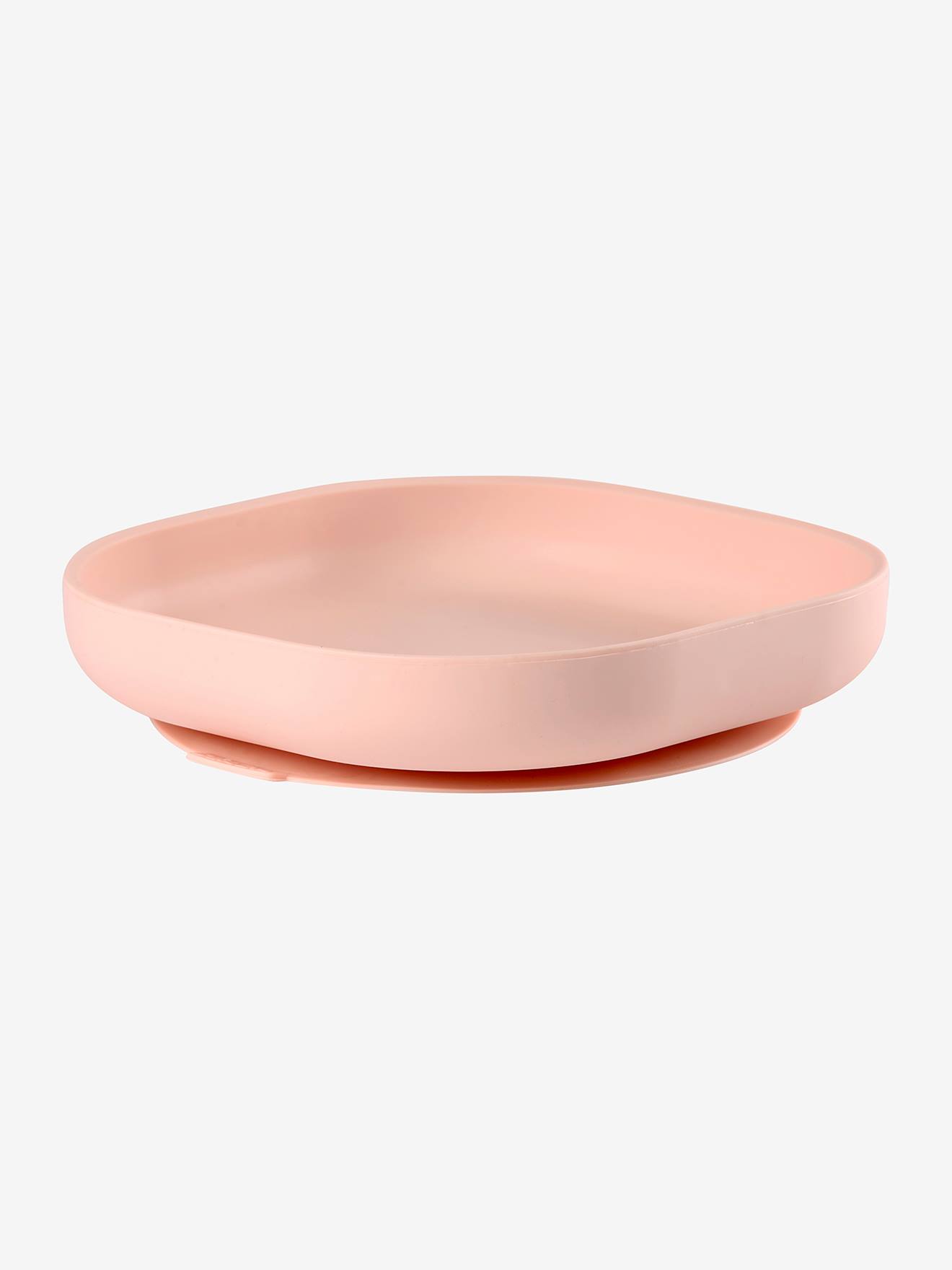 Plato de silicona con ventosa BEABA rosa claro liso - Béaba