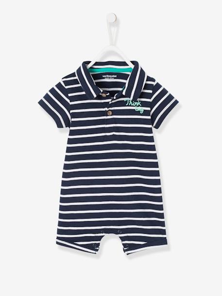 Bebé-Mono de playa con cuello polo para bebé niño