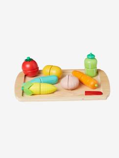 Juguetes-Juegos de imitación-Cocinitas y accesorios de cocinas-Set de vegetales para cortar de madera FSC®