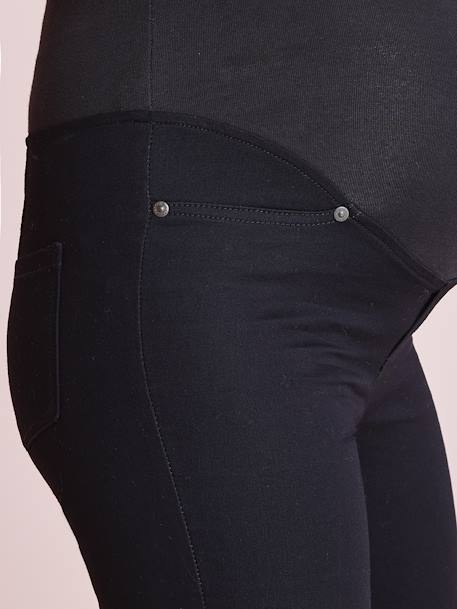 Pantalón super skinny de embarazo de tejido stretch MARRON OSCURO LISO+Negro 