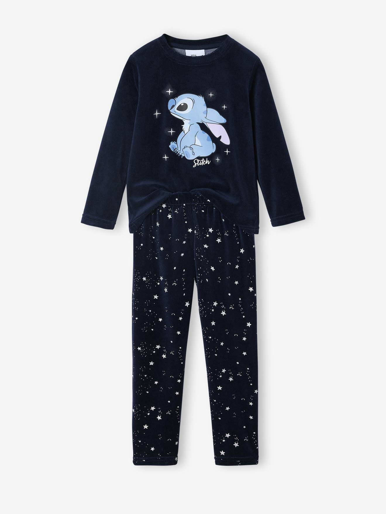 Pijama de terciopelo Disney® Lilo Stitch, para niña azul marino