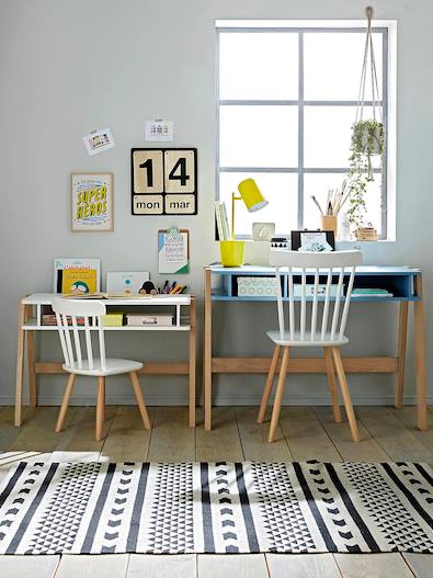 Silla Architekt Mini especial guardería blanco / madera - Vertbaudet