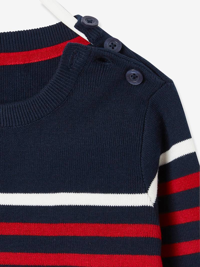 Jersey a rayas para niño amarillo medio a rayas Vertbaudet