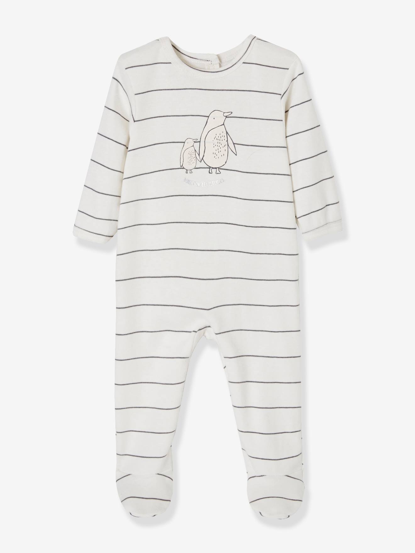 VERTBAUDET Lote de 3 pijamas para beb/é de terciopelo con autom/áticos detr/ás GRIS OSCURO BICOLOR//MULTICOLOR 18M-81CM