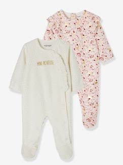 Bebé-Pijamas-Lote de 2 pijamas de terciopelo para bebé