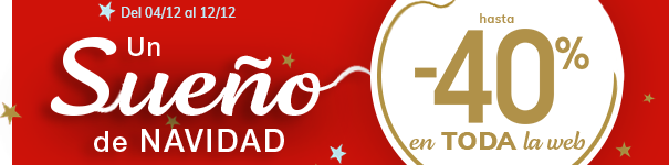 Un sueño de navidad! hasta -40% en TODA la web (excepto marcas) Un sueño de navidad! hasta -40% en TODA la web (excepto marcas)