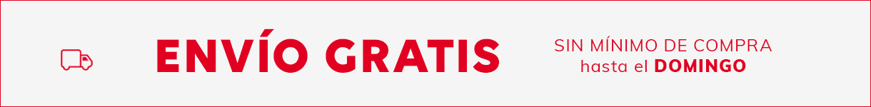 ENVÍO GRATIS SIN MÍNIMO DE COMPRA hasta domingo (12/07) ENVÍO GRATIS SIN MÍNIMO DE COMPRA hasta domingo (12/07)