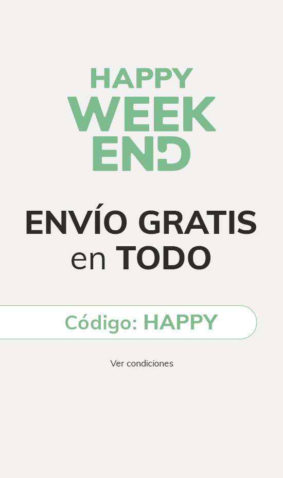 Happy Weekend: ¡Envío gratis en TODO! Código: HAPPY
